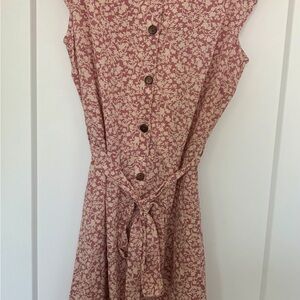 Monteau Pink Floral Midi Dress
